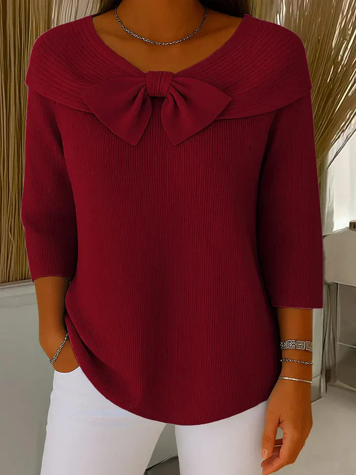 Lima | Elegantní pletený top s mašlí