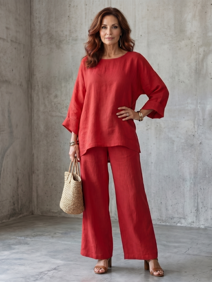 Prue | Oversized souprava s tunikou a širokými kalhotami