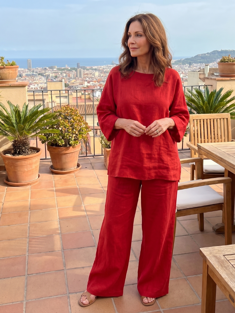 Prue | Oversized souprava s tunikou a širokými kalhotami