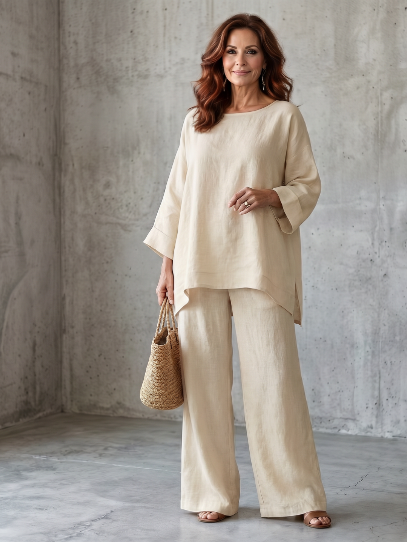 Prue | Oversized souprava s tunikou a širokými kalhotami