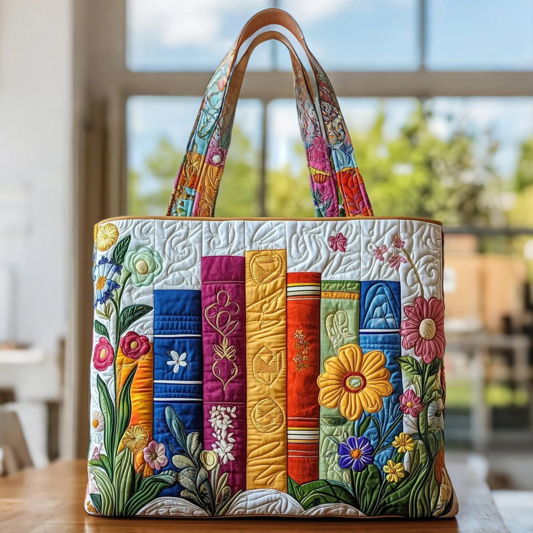 Fleur - Polstrovaná taška Tote s Vzorovaným Designem