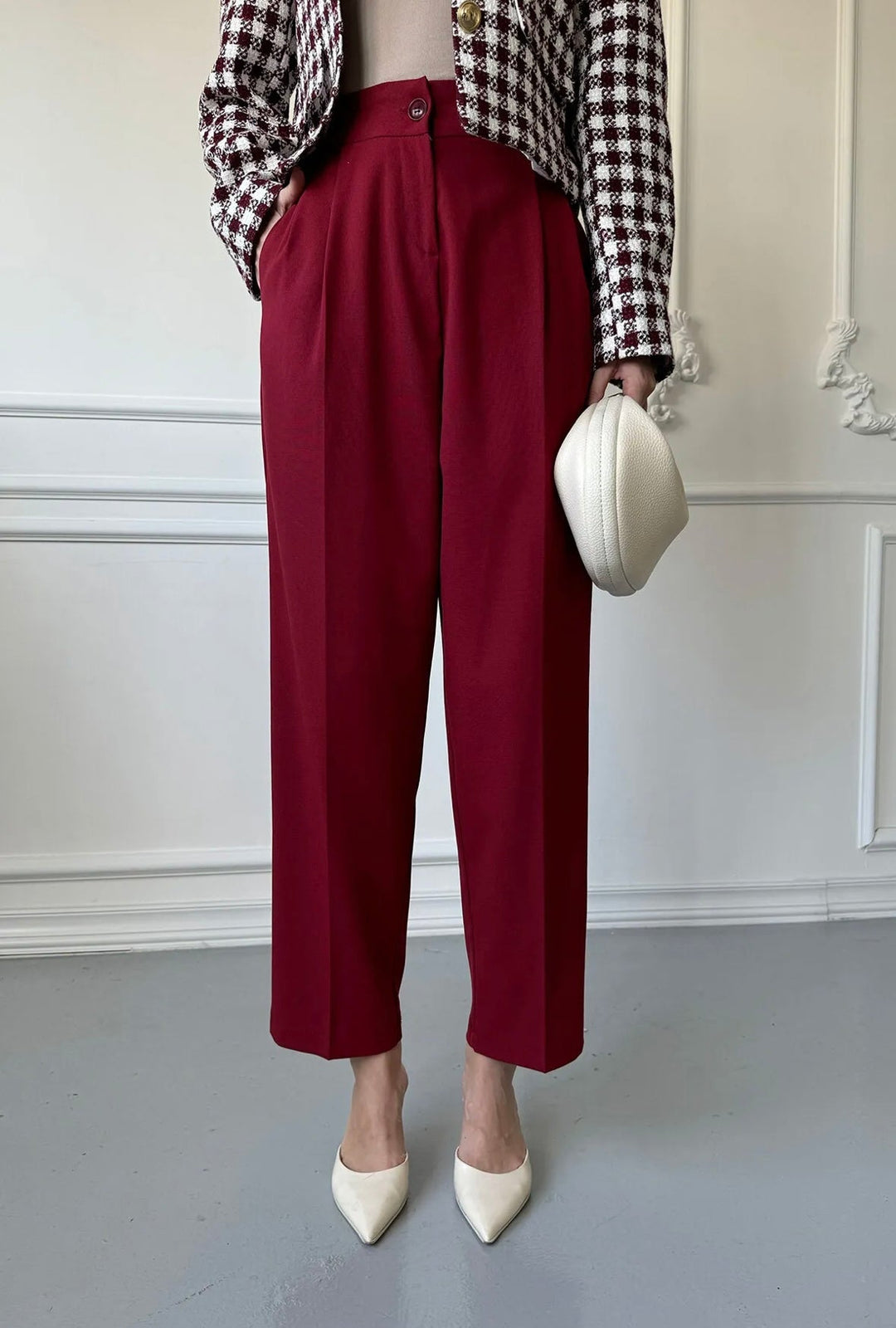 STEFANIE | Klasické slim-fit kalhoty
