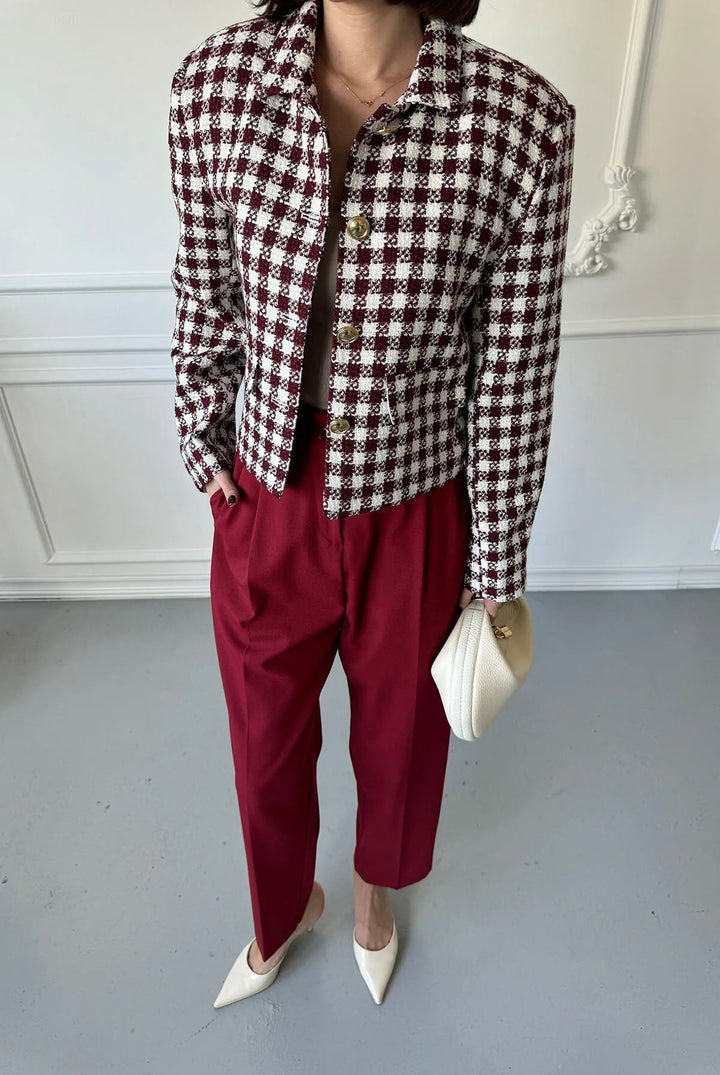 STEFANIE | Klasické slim-fit kalhoty
