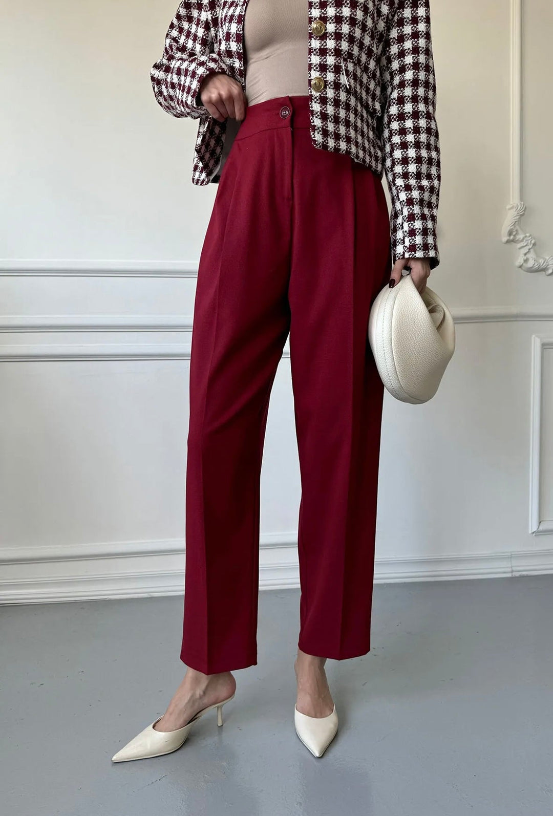 STEFANIE | Klasické slim-fit kalhoty