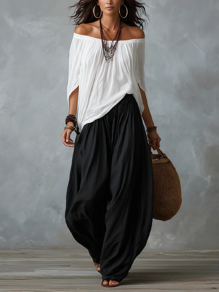 Tiziana | Boho set s balónovými kalhotami