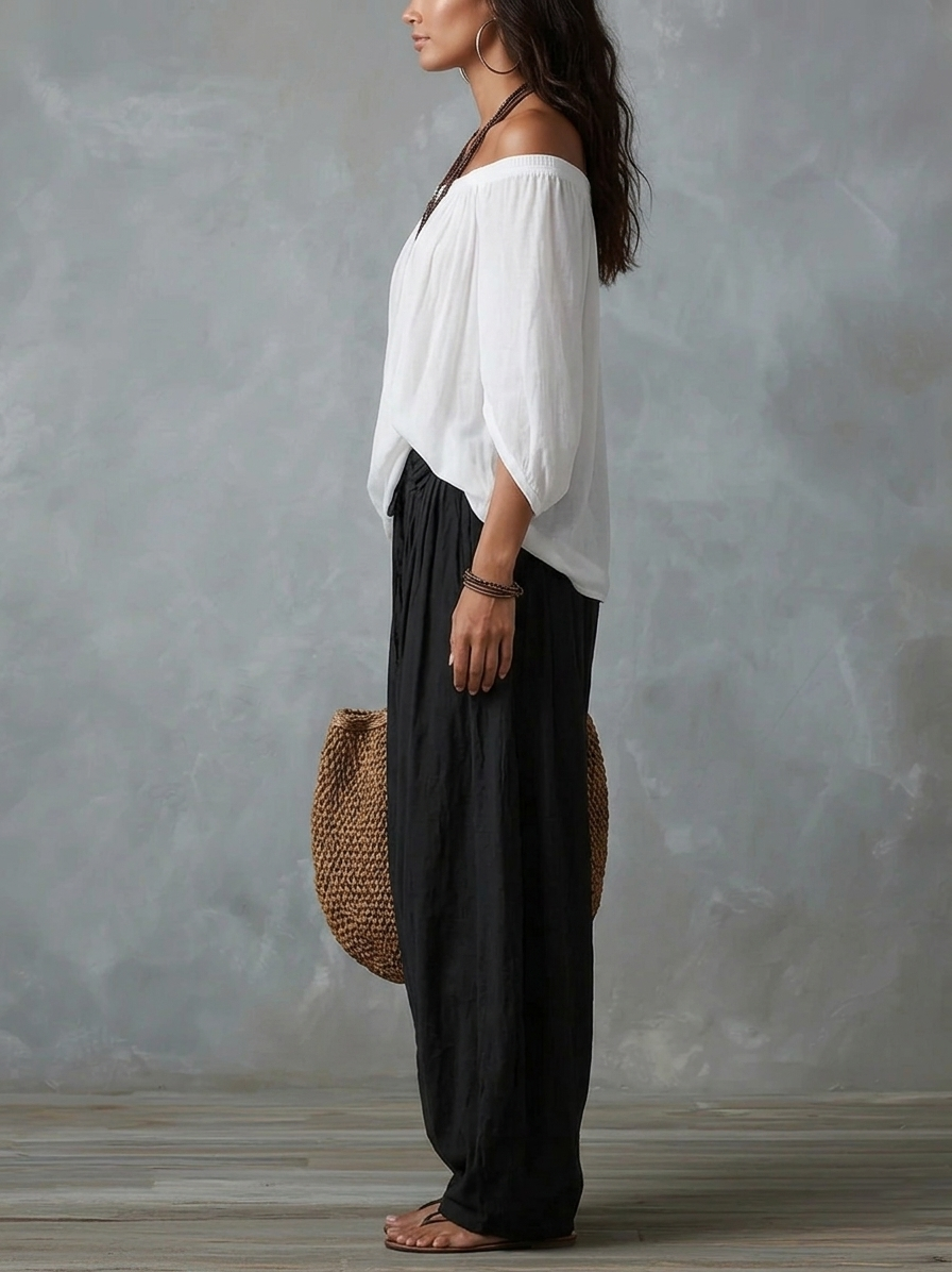 Tiziana | Boho set s balónovými kalhotami