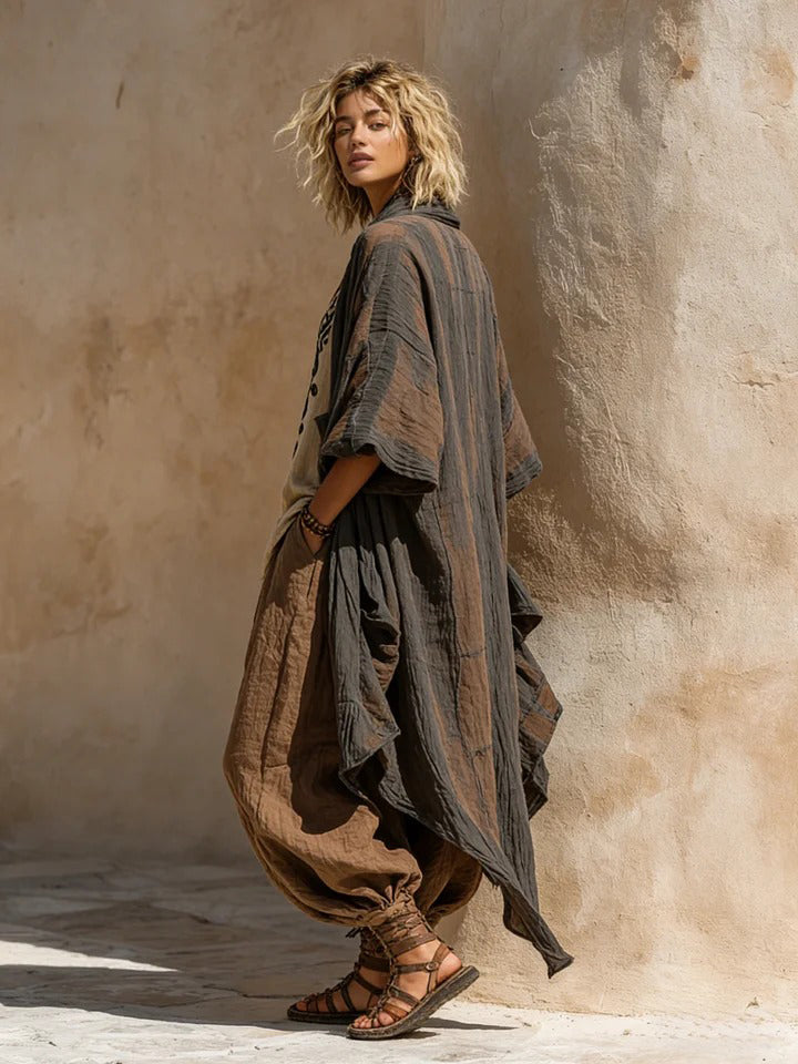Svetlana | Boho umělecký set z lnu a bavlny