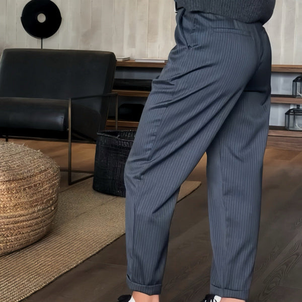 MATHILDA | Elegantní pruhované kalhoty lichotivé pro postavu